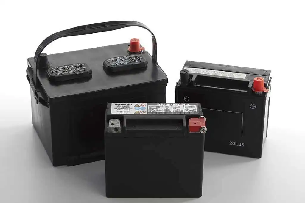 batteries with protective red/black plastic caps