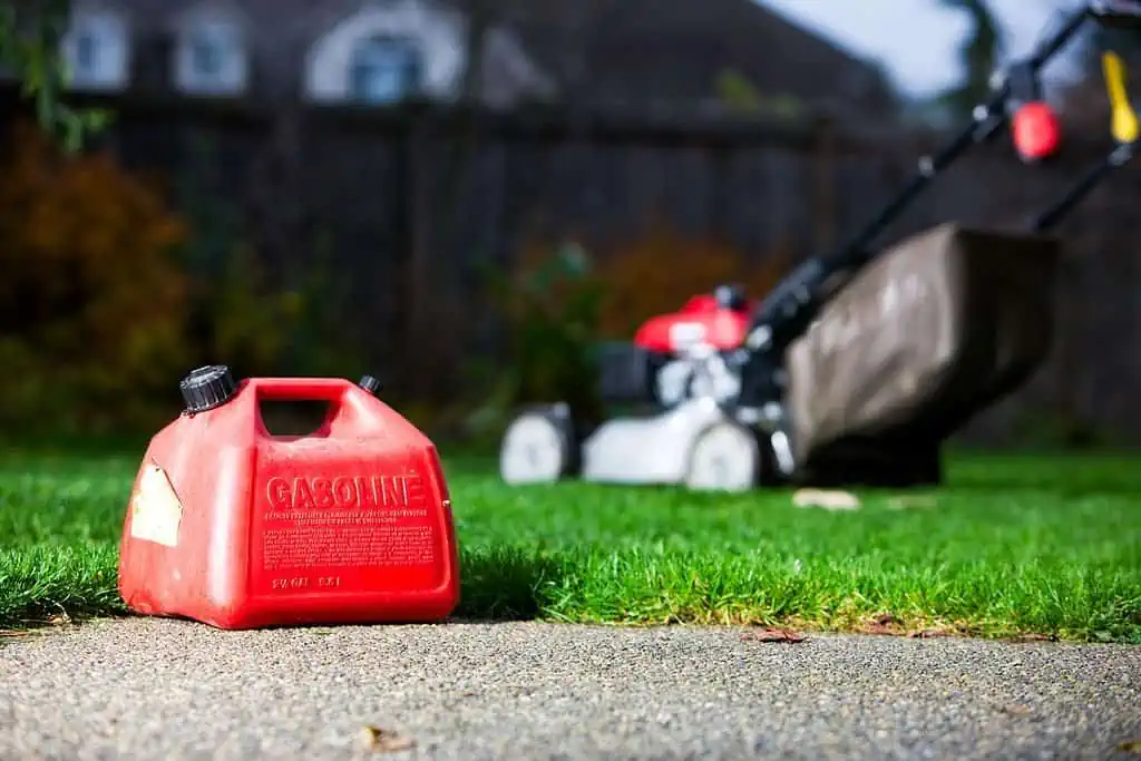 Gasoline Can With Mower