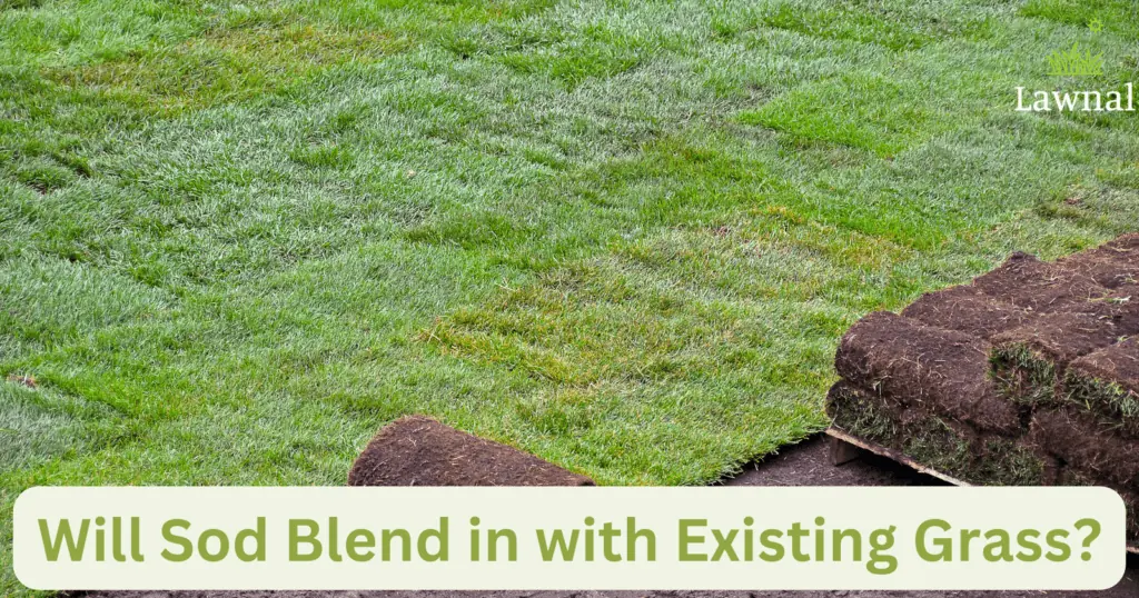 Sod blend in with grass