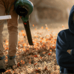 neighbor blowing leaves onto property