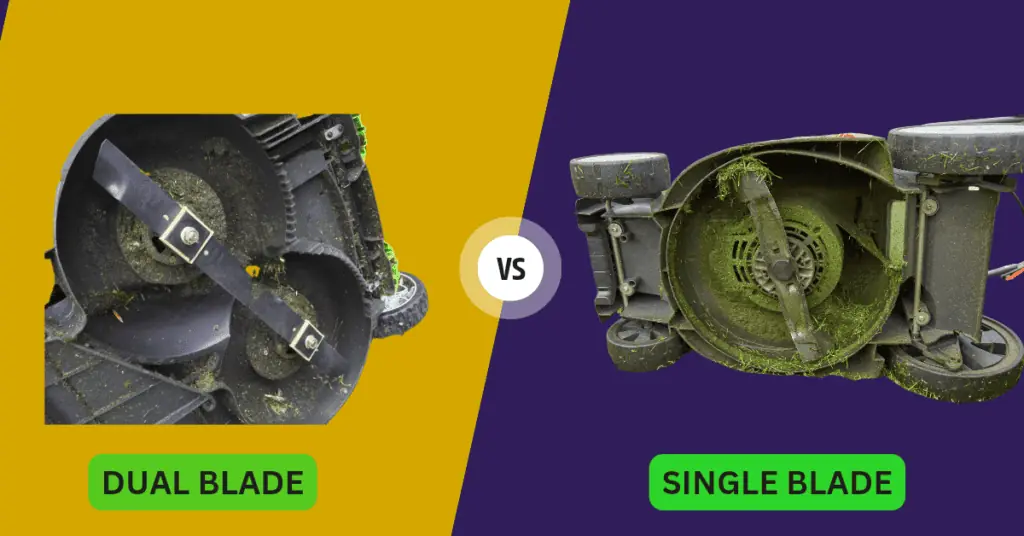 dual vs single blade mower